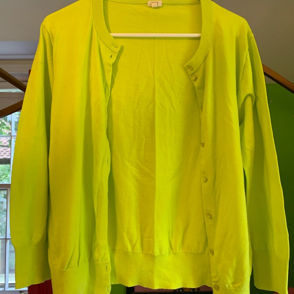 J.Crew XL Cardigan in green